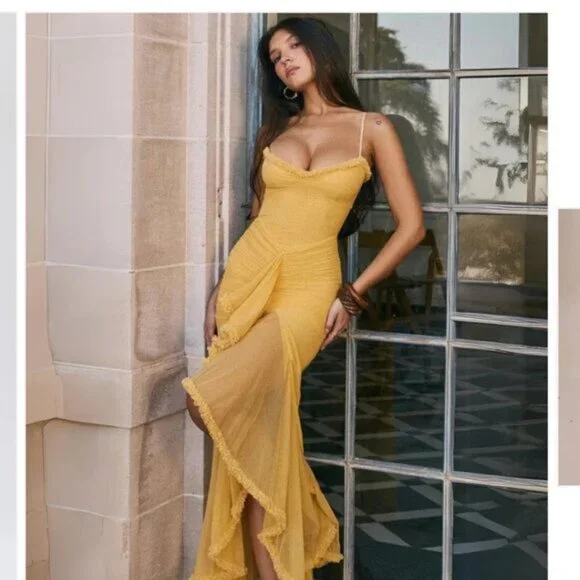 chinese dress ladies Aurora Smocked Maxi Dress – Inherit Co main image 1